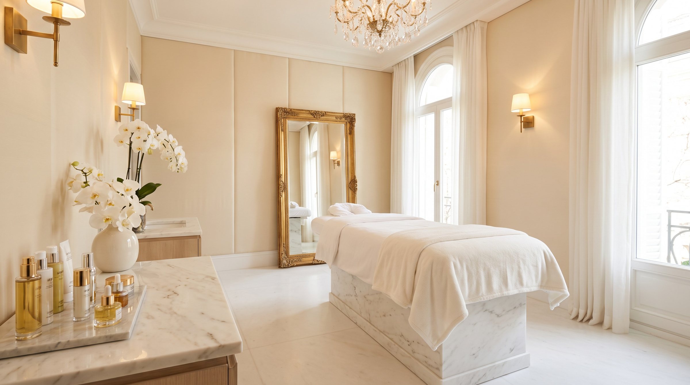 Interior del centro de estética Intissar Beauty en el Barrio de Salamanca